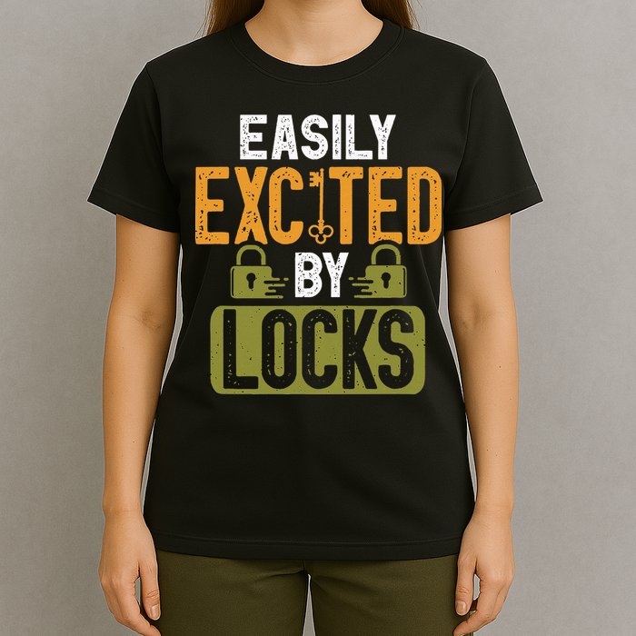 Locksmith Easily Excited Lockpicking Lock Pick Locksmithing T-Shirt
