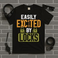 Locksmith Easily Excited Lockpicking Lock Pick Locksmithing T-Shirt