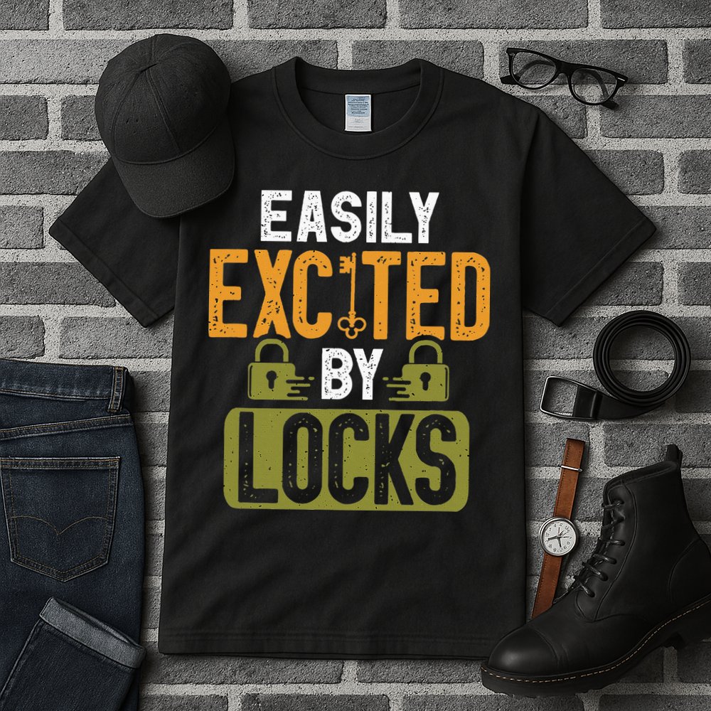 Locksmith Easily Excited Lockpicking Lock Pick Locksmithing Tall T-Shirt