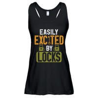 Locksmith Easily Excited Lockpicking Lock Pick Locksmithing Ladies Essential Flowy Tank