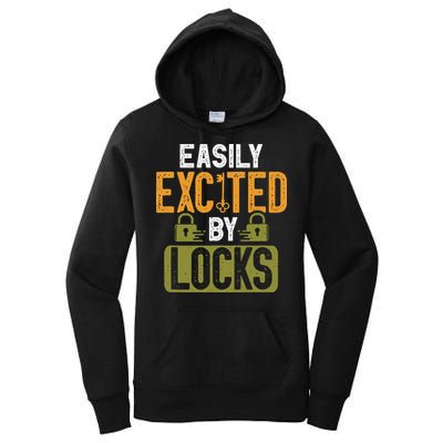 Locksmith Easily Excited Lockpicking Lock Pick Locksmithing Women's Pullover Hoodie