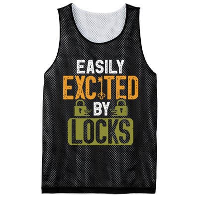 Locksmith Easily Excited Lockpicking Lock Pick Locksmithing Mesh Reversible Basketball Jersey Tank
