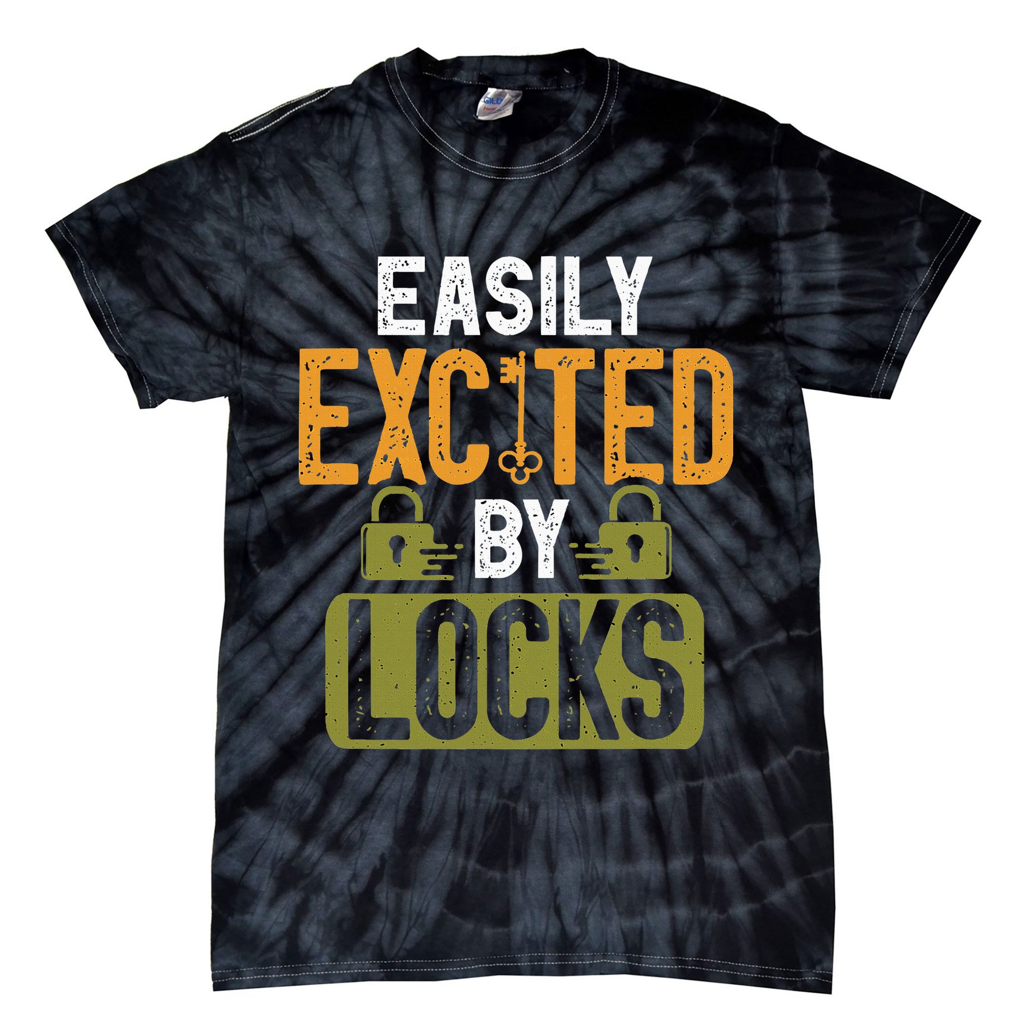 Locksmith Easily Excited Lockpicking Lock Pick Locksmithing Tie-Dye T-Shirt