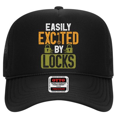 Locksmith Easily Excited Lockpicking Lock Pick Locksmithing Trucker Hat