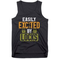 Locksmith Easily Excited Lockpicking Lock Pick Locksmithing Tank Top