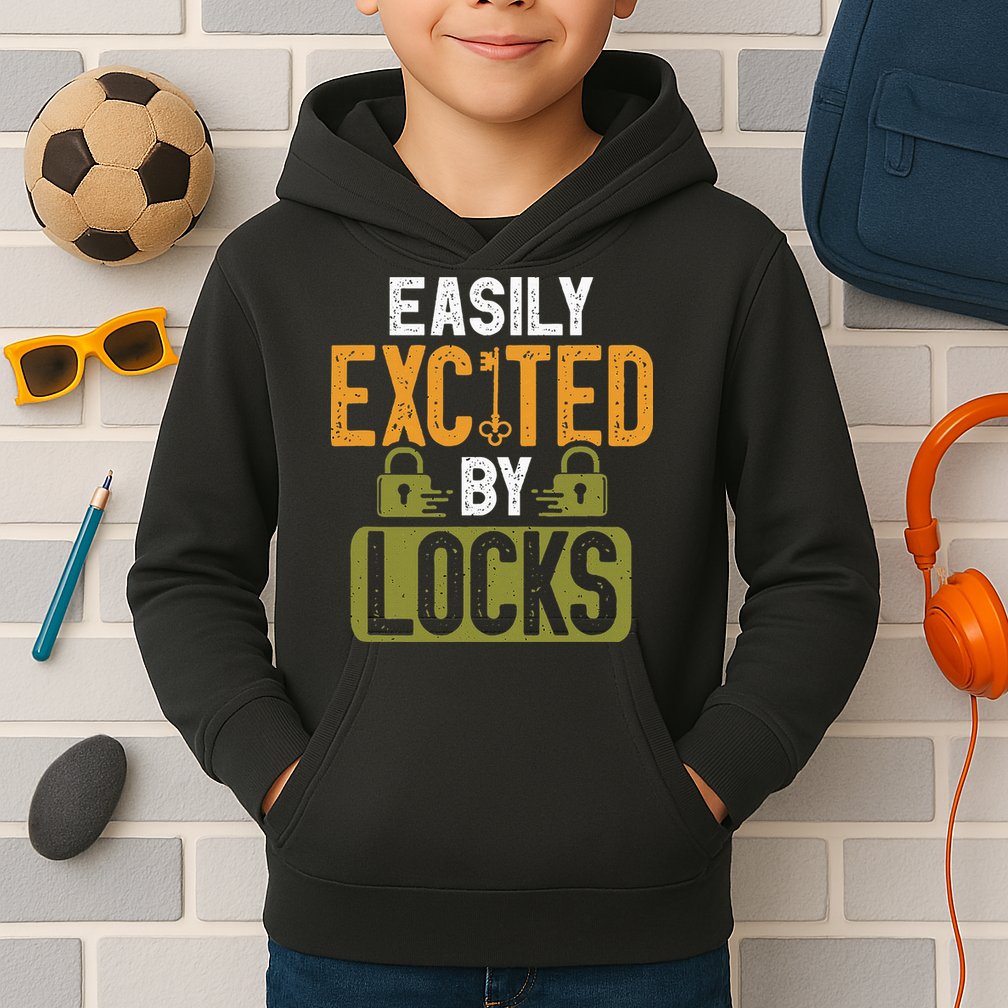 Locksmith Easily Excited Lockpicking Lock Pick Locksmithing Kids Hoodie
