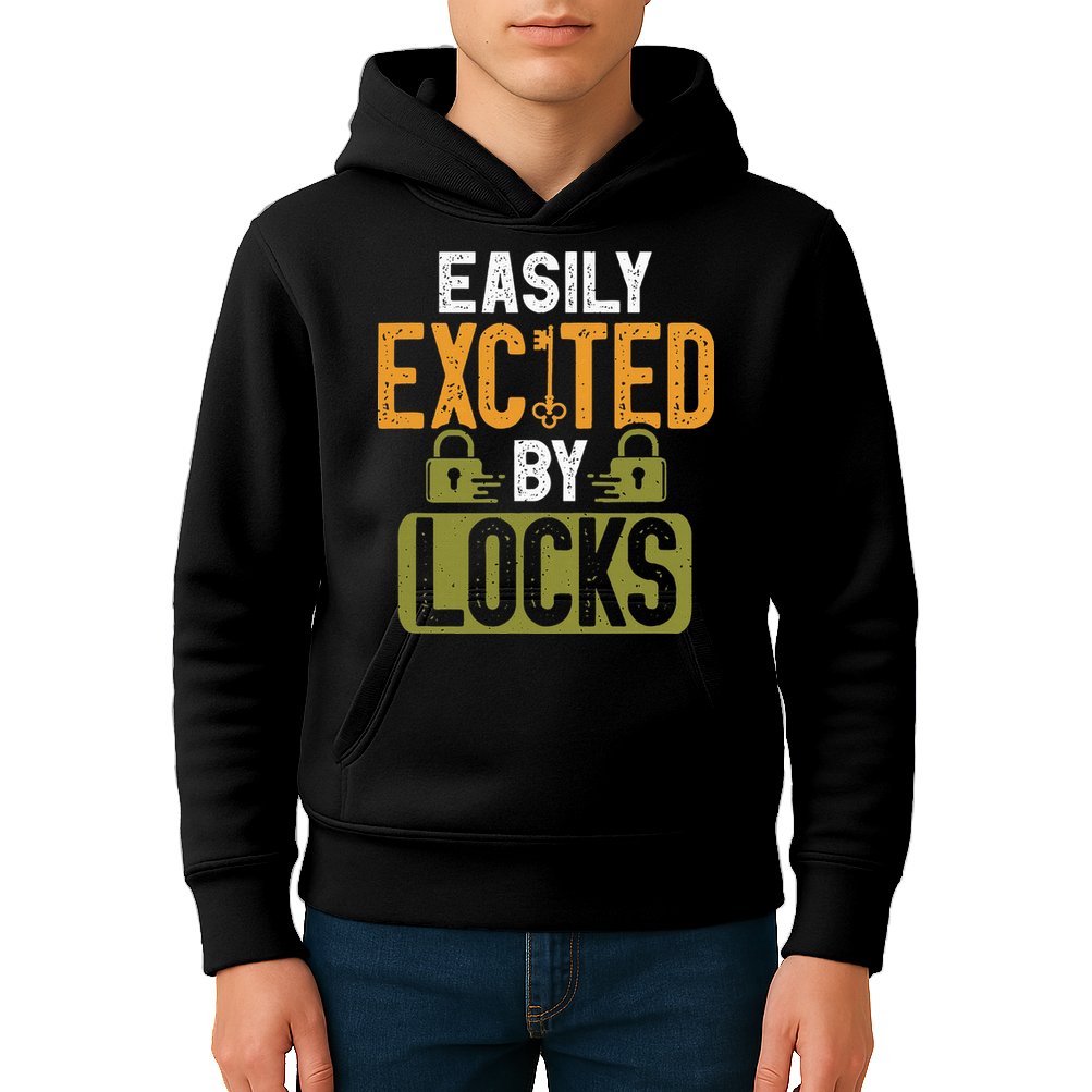 Locksmith Easily Excited Lockpicking Lock Pick Locksmithing Kids Hoodie