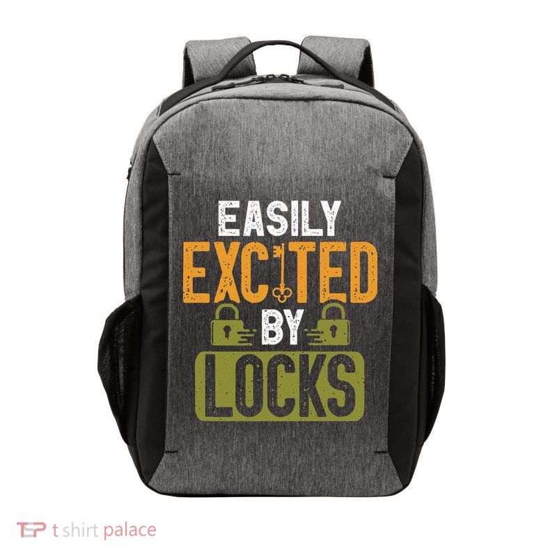 Locksmith Easily Excited Lockpicking Lock Pick Locksmithing Vector Backpack