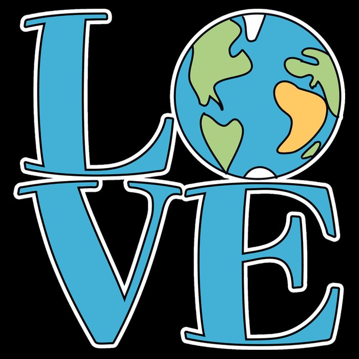 Love Earth Earth Day Simple Letter Box Tall T-Shirt
