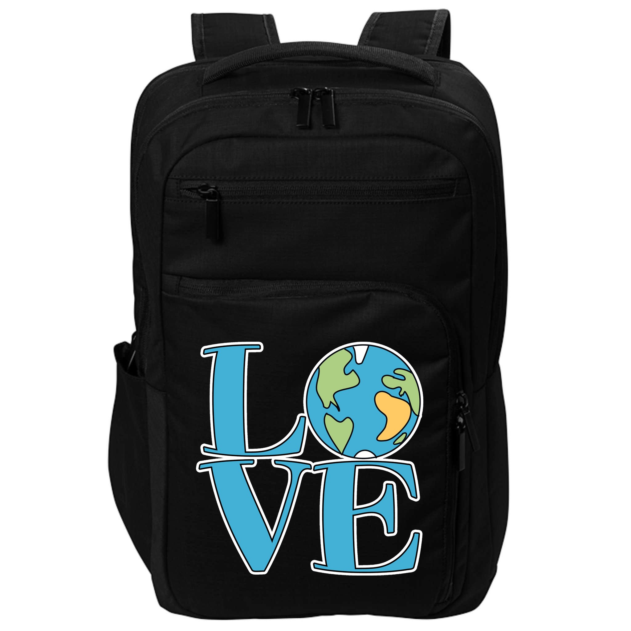 Love Earth Earth Day Simple Letter Box Impact Tech Backpack