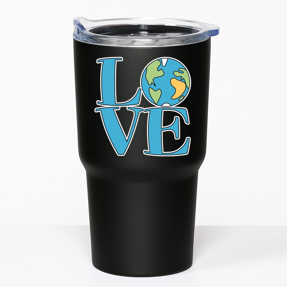 Love Earth Earth Day Simple Letter Box Tumbler