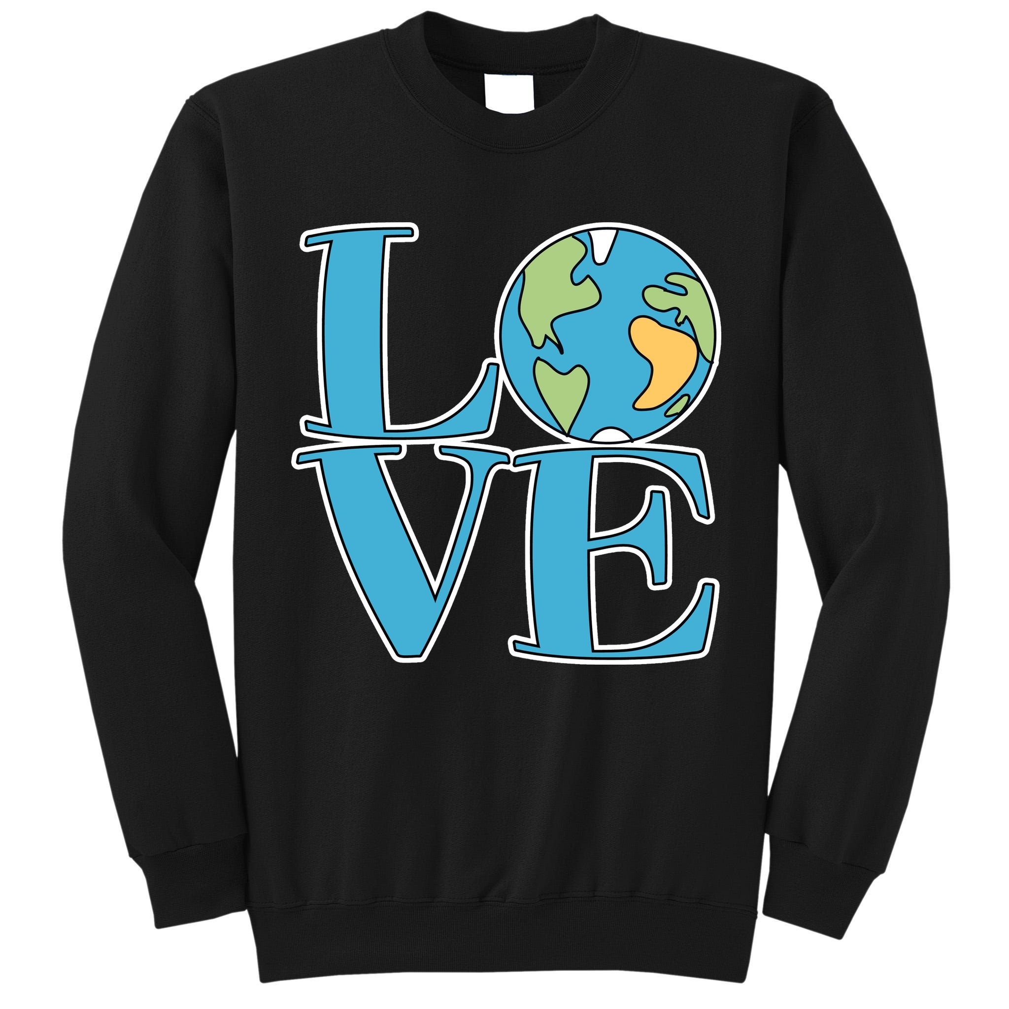 Love Earth Earth Day Simple Letter Box Tall Sweatshirt