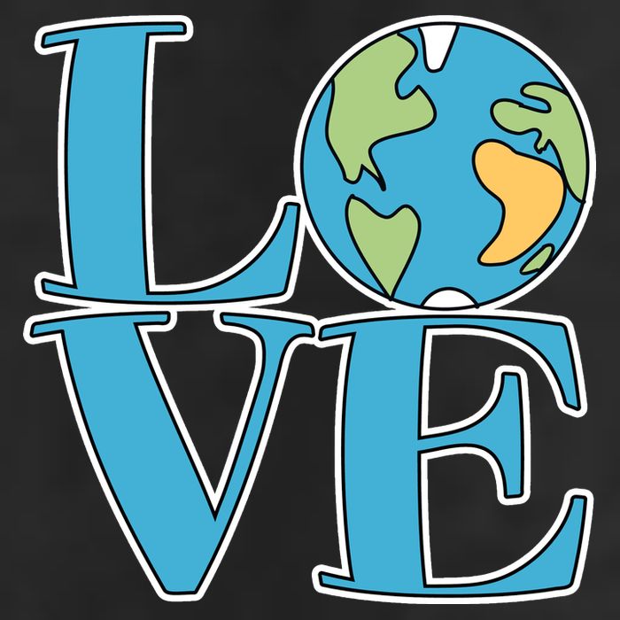 Love Earth Earth Day Simple Letter Box Trucker Hat