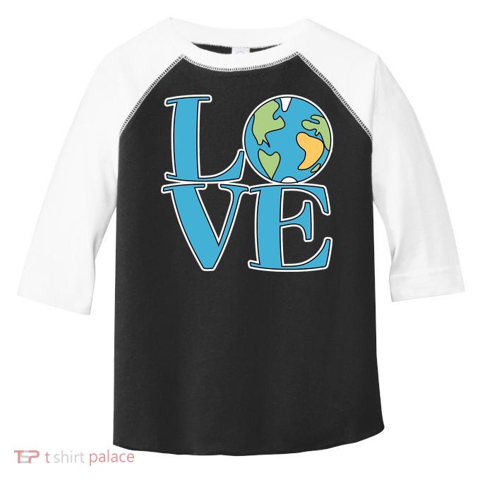 Love Earth Earth Day Simple Letter Box Toddler Fine Jersey T-Shirt