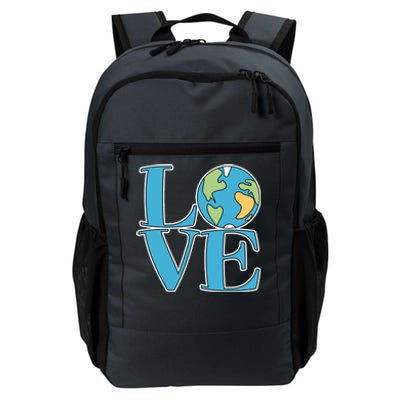 Love Earth Earth Day Simple Letter Box Daily Commute Backpack