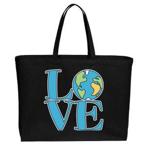 Love Earth Earth Day Simple Letter Box Cotton Canvas Jumbo Tote