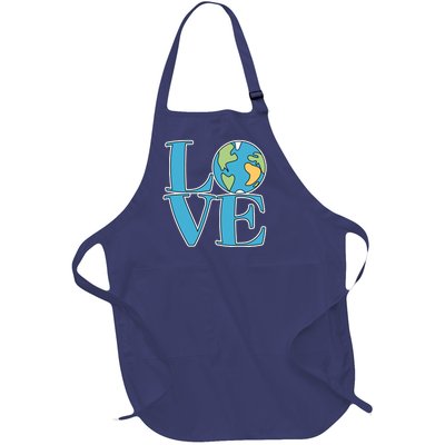 Love Earth Earth Day Simple Letter Box Full-Length Apron With Pockets