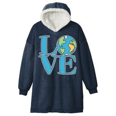 Love Earth Earth Day Simple Letter Box Hooded Wearable Blanket