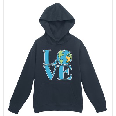 Love Earth Earth Day Simple Letter Box Urban Pullover Hoodie