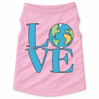 Love Earth Earth Day Simple Letter Box Doggie Tank