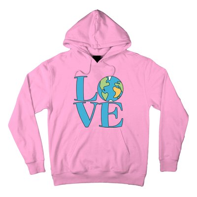 Love Earth Earth Day Simple Letter Box Hoodie