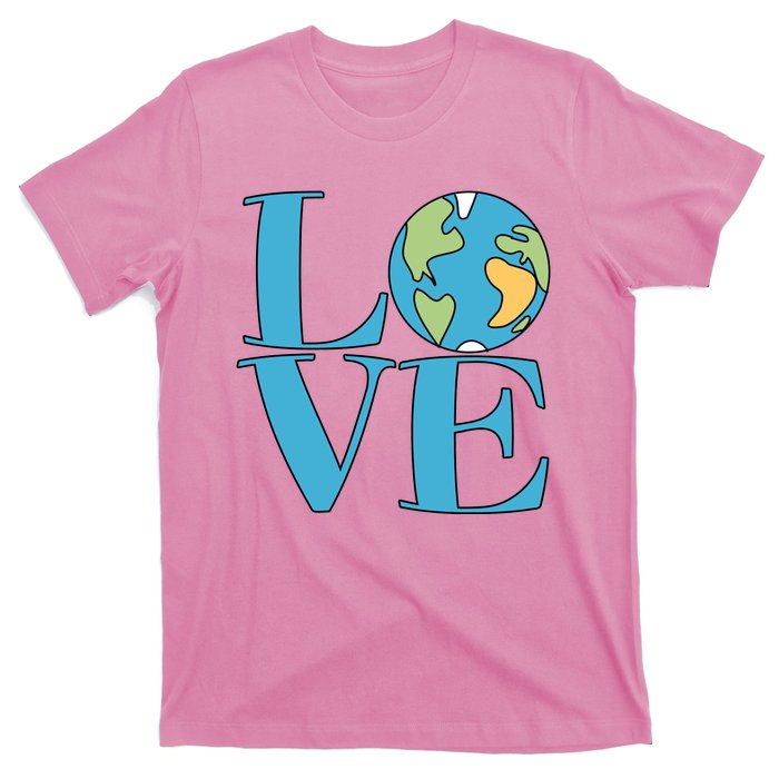 Love Earth Earth Day Simple Letter Box T-Shirt