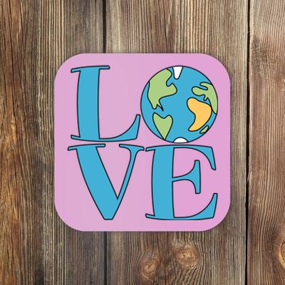 Love Earth Earth Day Simple Letter Box Coaster