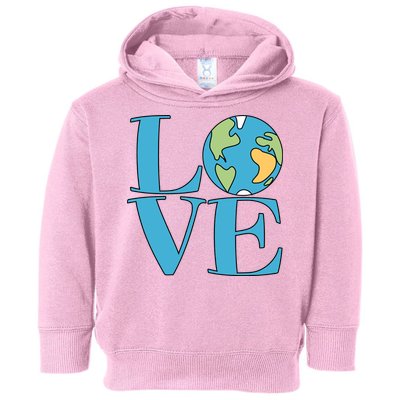 Love Earth Earth Day Simple Letter Box Toddler Hoodie
