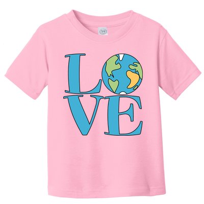Love Earth Earth Day Simple Letter Box Toddler T-Shirt