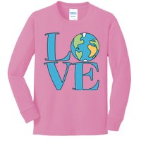 Love Earth Earth Day Simple Letter Box Kids Long Sleeve Shirt