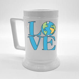 Love Earth Earth Day Simple Letter Box Beer Stein