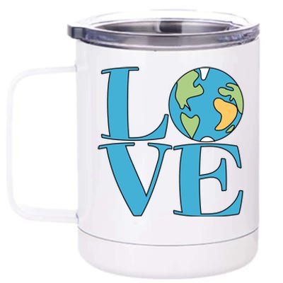 Love Earth Earth Day Simple Letter Box 12 oz Stainless Steel Tumbler Cup