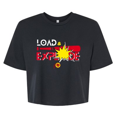 Load & Explode EP Softball Bella+Canvas Jersey Crop Tee