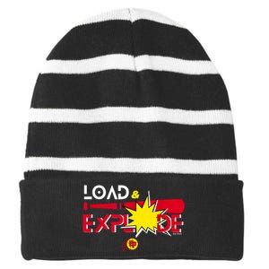 Load & Explode EP Softball Striped Beanie with Solid Band