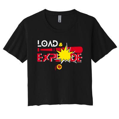 Load & Explode EP Softball Women's Crop Top Tee