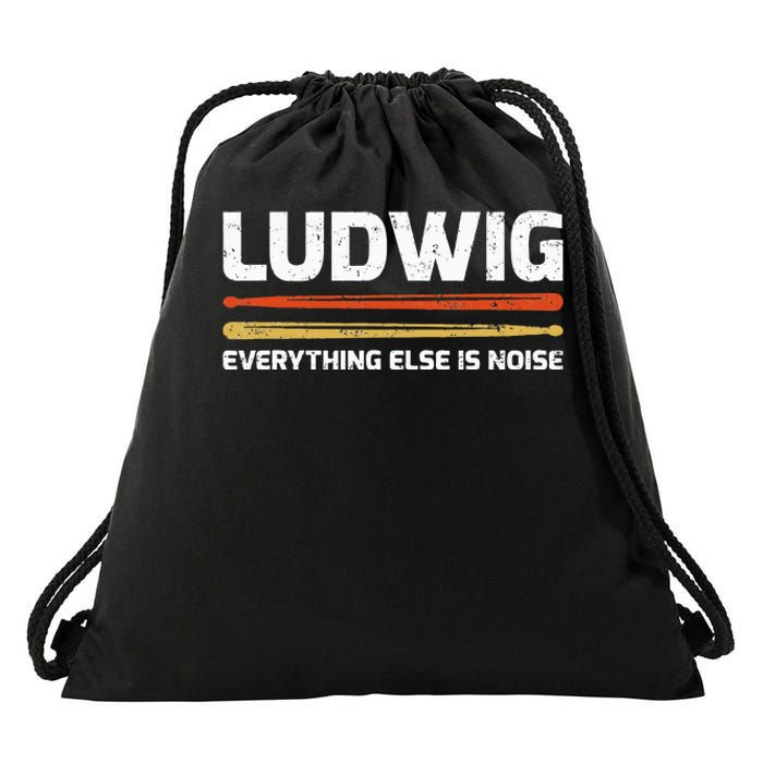 L.U.D.W.I.G Everything Else Is Noise Classical Music Drum Sticks Drawstring Bag