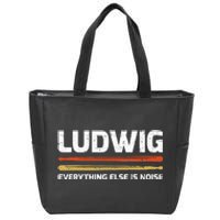 L.U.D.W.I.G Everything Else Is Noise Classical Music Drum Sticks Zip Tote Bag