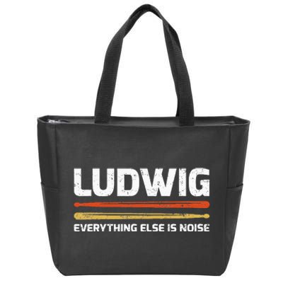 L.U.D.W.I.G Everything Else Is Noise Classical Music Drum Sticks Zip Tote Bag