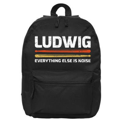 L.U.D.W.I.G Everything Else Is Noise Classical Music Drum Sticks 16 in Basic Backpack