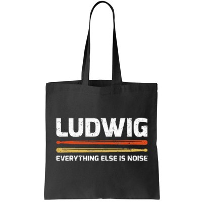 L.U.D.W.I.G Everything Else Is Noise Classical Music Drum Sticks Tote Bag