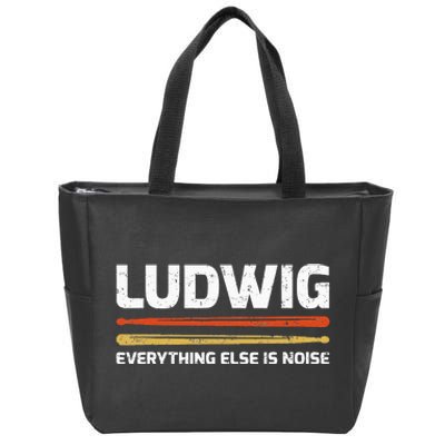 L.U.D.W.I.G Everything Else Is Noise Classical Music Drum Sticks Zip Tote Bag