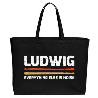 L.U.D.W.I.G Everything Else Is Noise Classical Music Drum Sticks Cotton Canvas Jumbo Tote