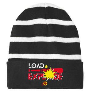 Load & Explode EP Softball Striped Beanie with Solid Band