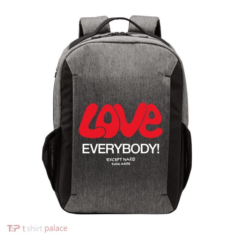 Love Everybody Except Nazis Fuck Nazis Vector Backpack