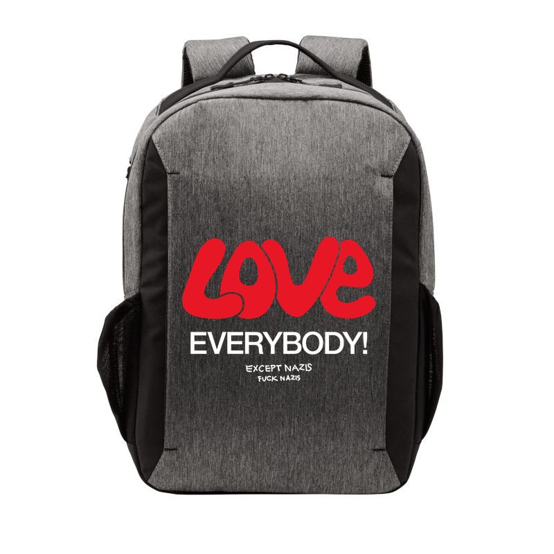 Love Everybody Except Nazis Fuck Nazis Vector Backpack