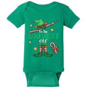 Loudest Elf Family Matching Group Christmas Squad Baby Bodysuit