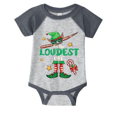 Loudest Elf Family Matching Group Christmas Squad Infant Baby Jersey Bodysuit