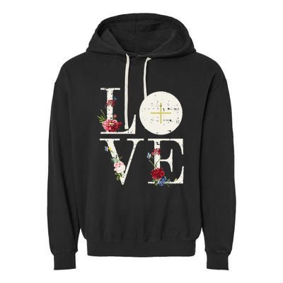 Love Eucharist First Holy Communion Christian Catholic Gift Garment-Dyed Fleece Hoodie