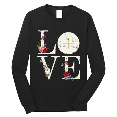 Love Eucharist First Holy Communion Christian Catholic Gift Long Sleeve Shirt