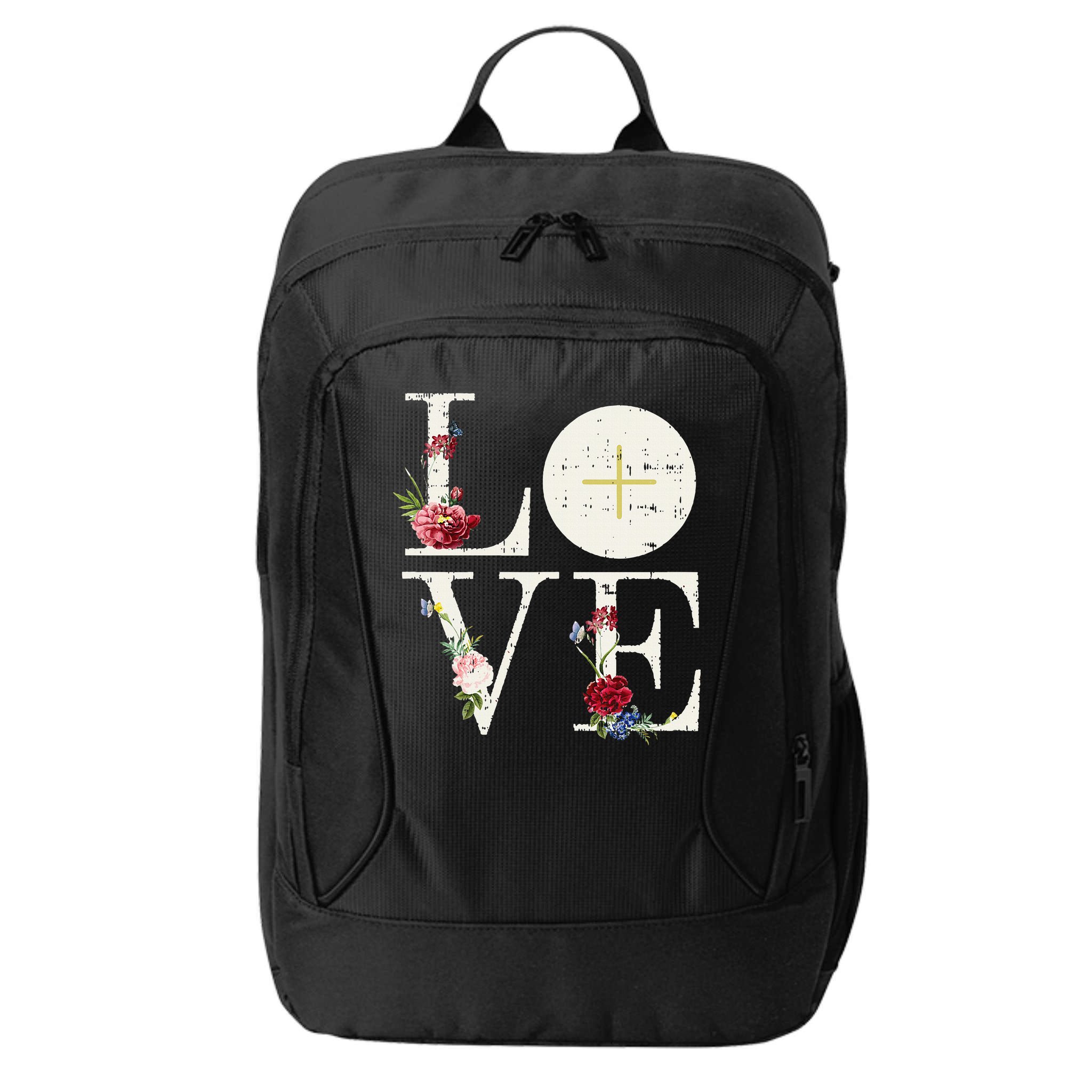 Love Eucharist First Holy Communion Christian Catholic Gift City Backpack